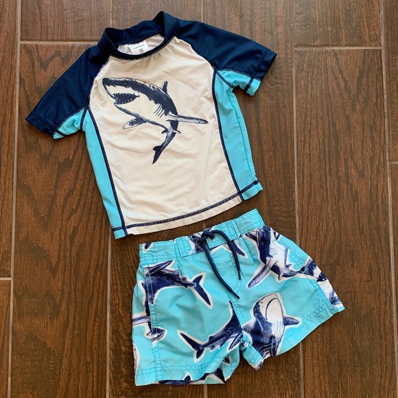 carter's shark swimsuit
